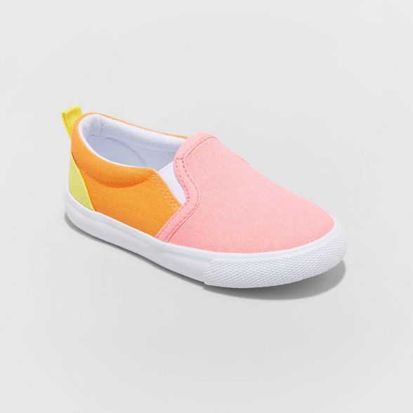 Toddler Girls' Sandy Twin Gore Slip-On Sneakers - Cat & Jack™ Pink | Target