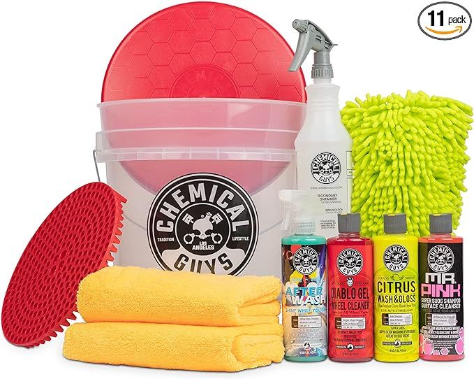Chemical Guys HOL132 Clean & Shine Car Wash Bucket Starter Kit - Safe for Cars, Trucks, Motorcycl... | Amazon (US)