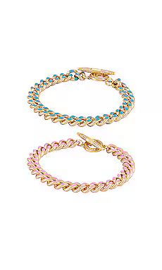 8 Other Reasons Brooklyn Bracelet Set in Pink & Teal from Revolve.com | Revolve Clothing (Global)
