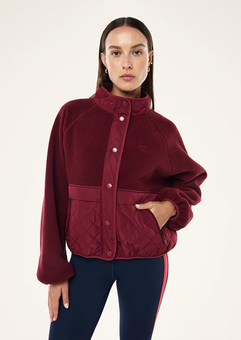 TECHNIQUE QUILT JACKET IN CABERNET | P.E Nation AU