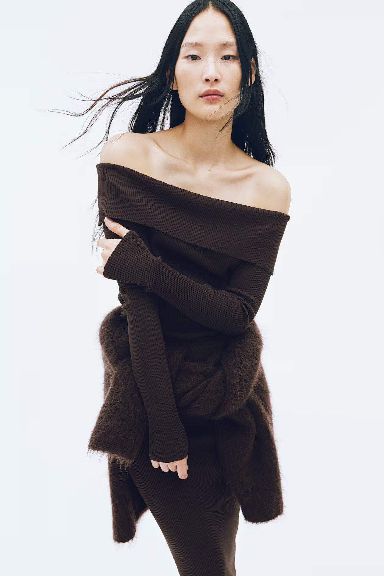 Top off-the-shoulder en punto de canalé | H&M (FR, IT, ES, PT, BE)