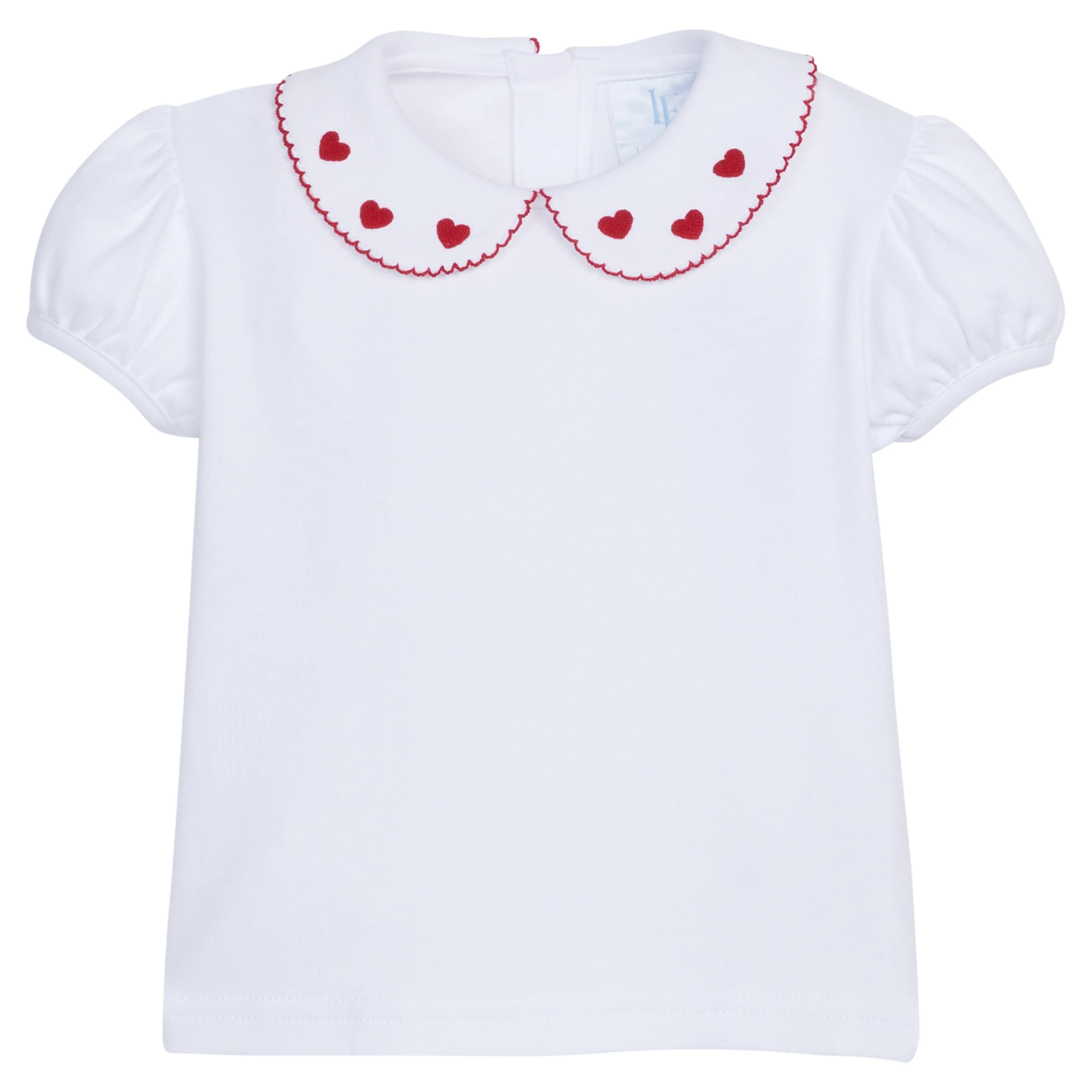 Heart Short Sleeve - Toddler & Little Girl's Blouse | Little English