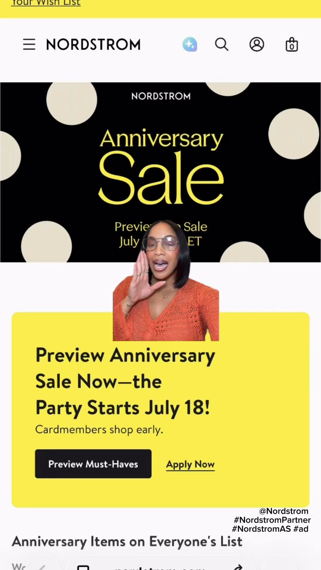 @nordstrom #ad The Nordstrom Anniversary Sale preview is officially live! This is the time to save on top brands, and I’m already building my Wish List with all kind of deals from beauty to clothes, and baby essentials.

Cardmember Early Access runs July 14–17, depending on your status, and everyone can shop starting July 18. Don’t have a Nordstrom account yet? You can create one for free, tap the heart to save your favorites, and have everything ready when your access opens. Head to Nordstrom now to preview the sale and start building your Wish List! @Nordstrom #NordstromPartner #NordstromAS

#LTKSaleAlert #LTKBeauty #LTKmomlife