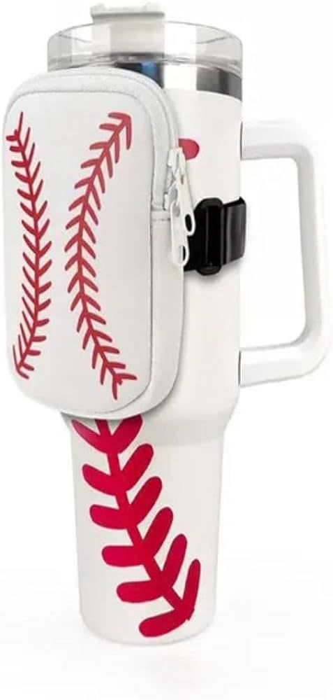 Water Bottle Pouch Baseball for Stanley Cup Accessories with Velcro Strap. Will fit 18-40 0z Tumb... | Amazon (US)
