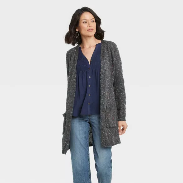 Women's Long Sleeve Marled Open Cardigan - Knox Rose™ | Target