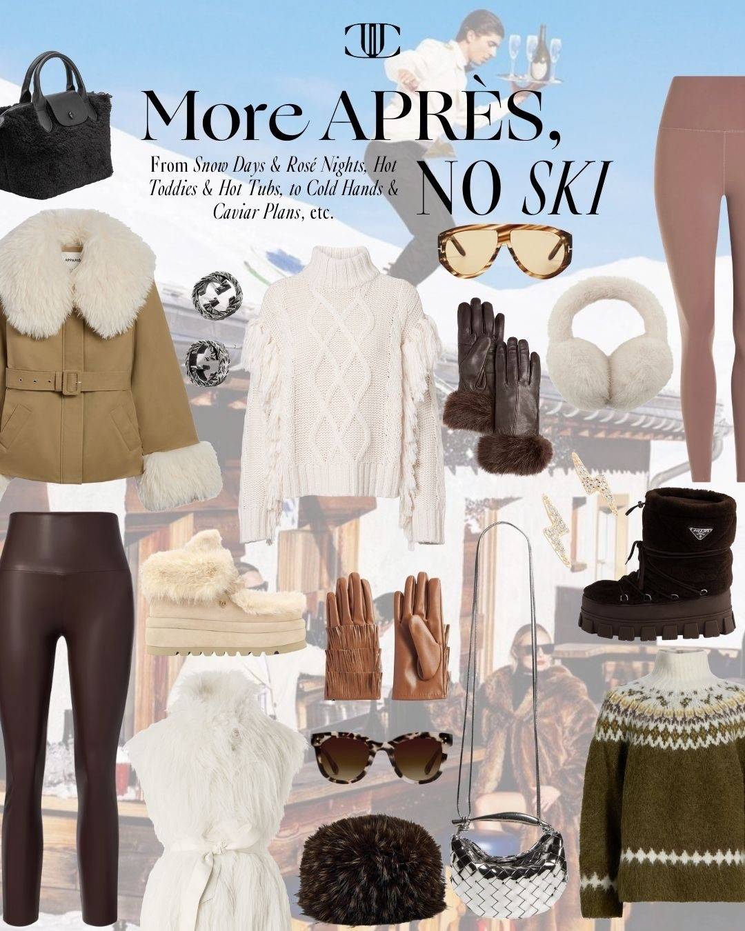 More après ski style, less ski ⛷️✨
If you’re dreaming of snowy escapes, winter outfits, faux fur layers, cozy knits, leather leggings, and elevated alpine chic, these head-to-toe looks are your packing guide. From Hot Toddies & Hot Tubs to Snow Days & Rosé Nights, I pulled together luxe neutrals, modern Fair Isle, and plush textures that make winter feel glamorous—no lift ticket required.

Shop every full look on jcathell.com and my LTK ❄️🤍
#apresski #winterstyle #skioutfit #winterfashion2025 #alpinechic #snowszn #fauxfurfashion #neutrallooks #fairislesweater #winterwardrobe#LTKStyleTip 



#LTKOver40 #LTKSeasonal #LTKTravel
