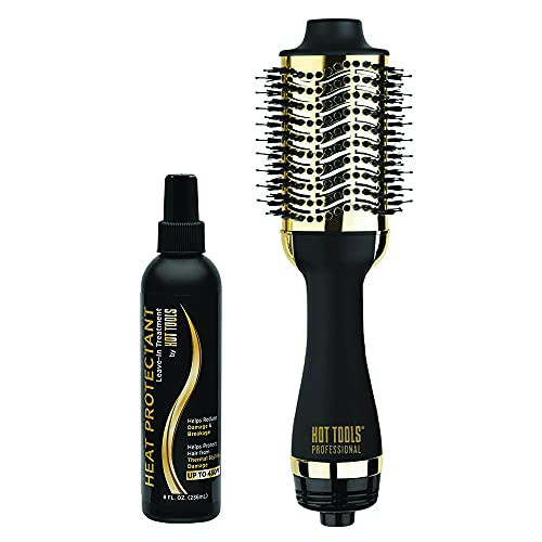 HOT TOOLS Professional 24K Gold One Step Volumizer and 8 Ounce Heat Protectant Spray Styling Bundle | Amazon (US)