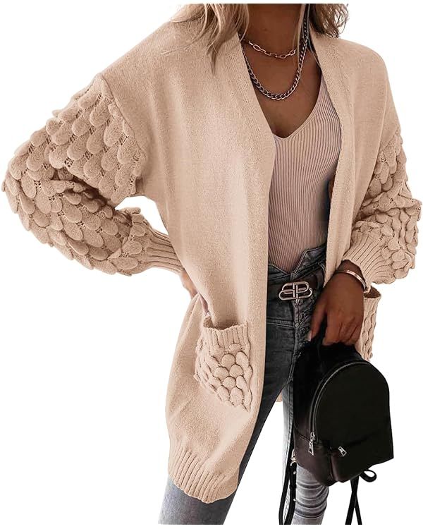 PRETTYGARDEN Women's Cardigan Sweaters Fall Clothes Open Front Cable Knit Oversized Winter Coats ... | Amazon (US)