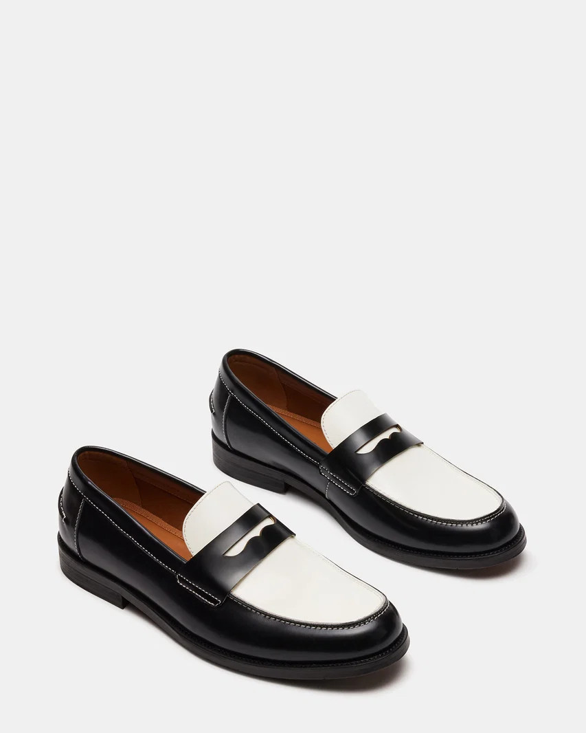 Natan Black/white Leather | Steve Madden (US)