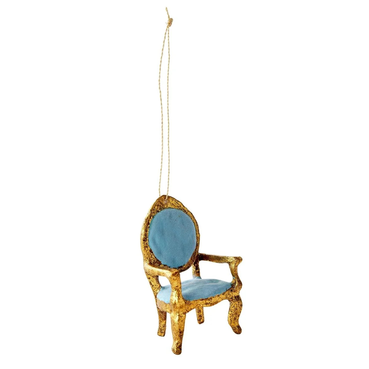 Gilded Armchair Ornament in Blue | Caitlin Wilson Design