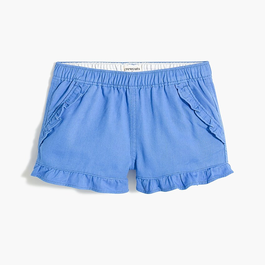 Girls' twill ruffle-trim short | J.Crew Factory