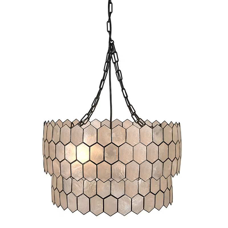 Storied Home 2-Tier Capiz Honeycomb Chandelier | Target
