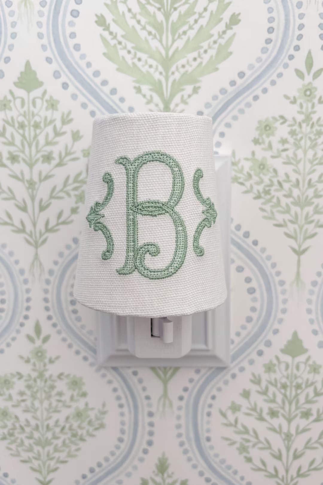 Custom Embroidered Initial Monogram Night Light: Personalized Nursery, Kitchen, and Bathroom Deco... | Etsy (US)