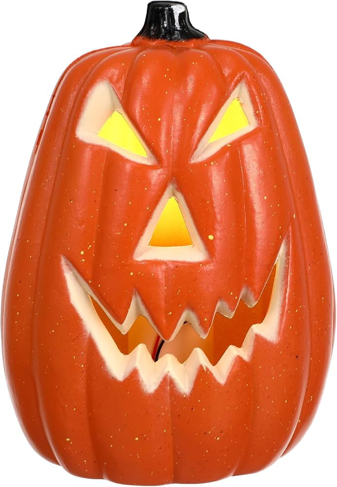 GANAZONO Halloween Light up Jack O Lantern Pumpkin Prop with Led Light Pumpkin Figurine Lights Pu... | Amazon (US)