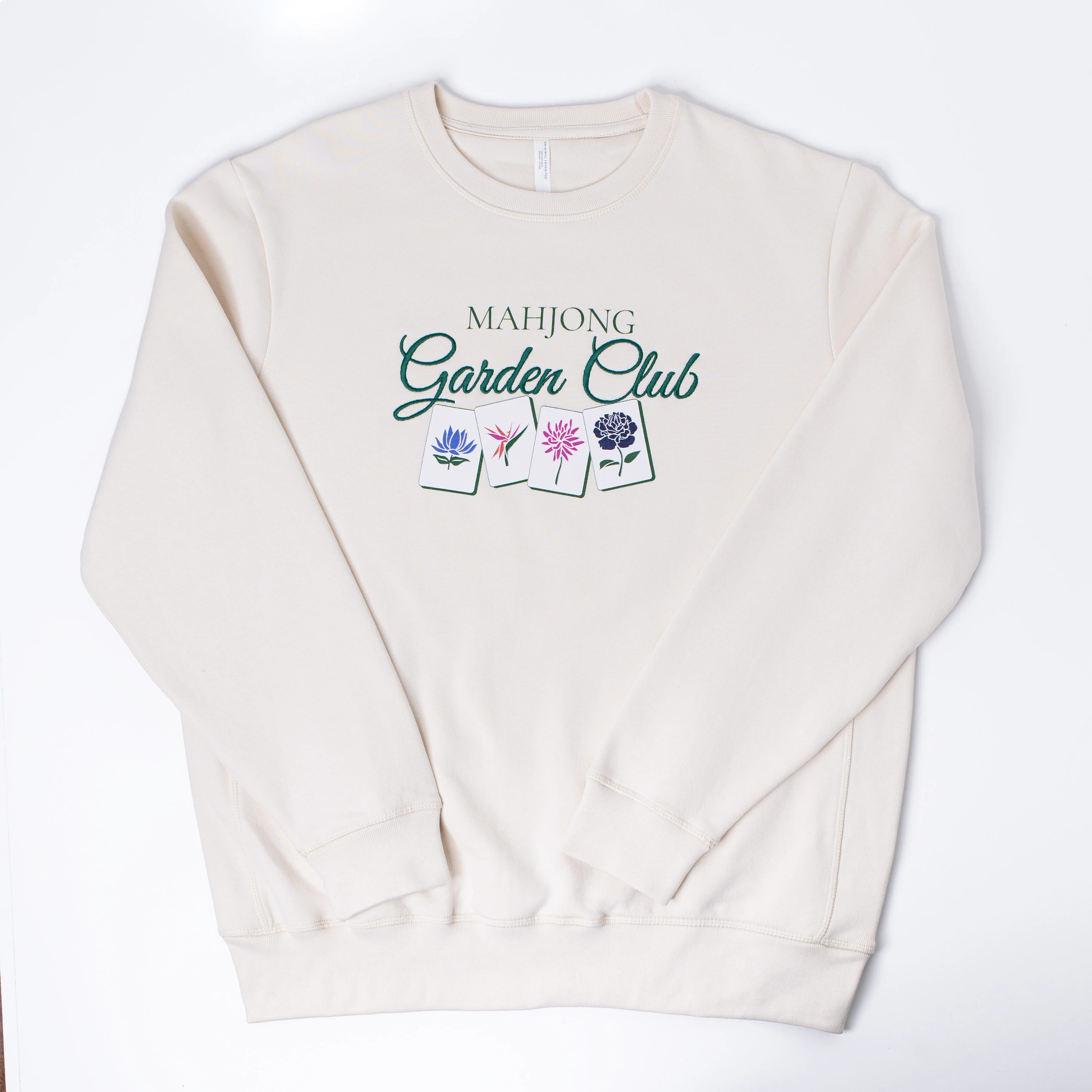 CREWNECK SWEATSHIRT: MAHJONG GARDEN CLUB | Southern Sparrow