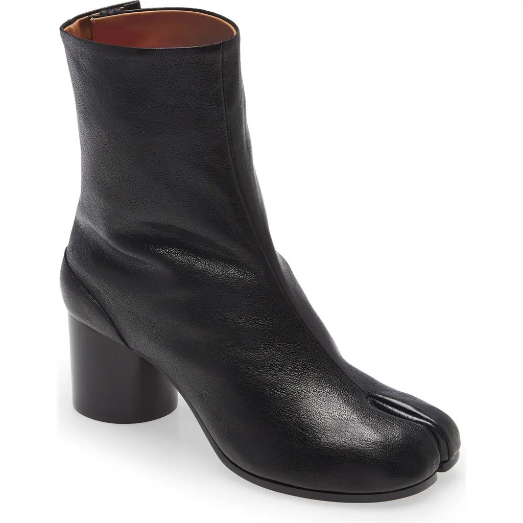 Maison Margiela Tabi Leather Boot in Black at Nordstrom, Size 9.5Us | Nordstrom