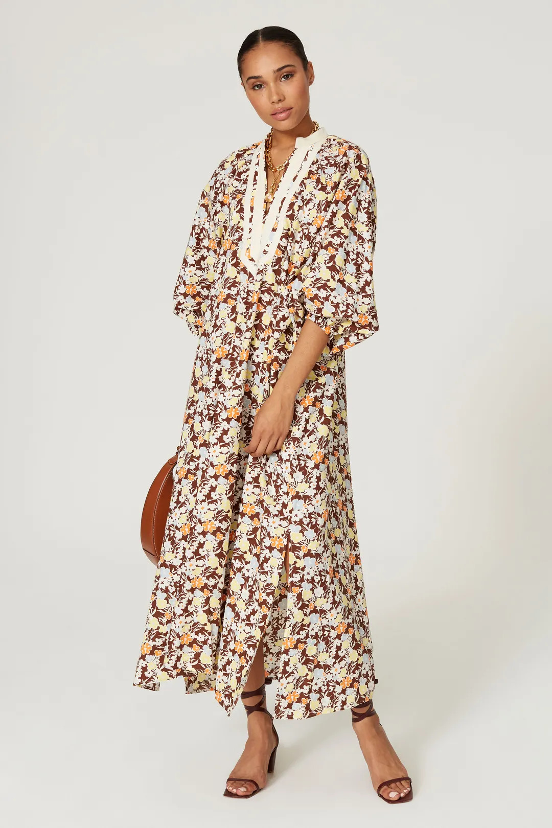 Printed Puff Sleeve Tunic Dress | Rent the Runway