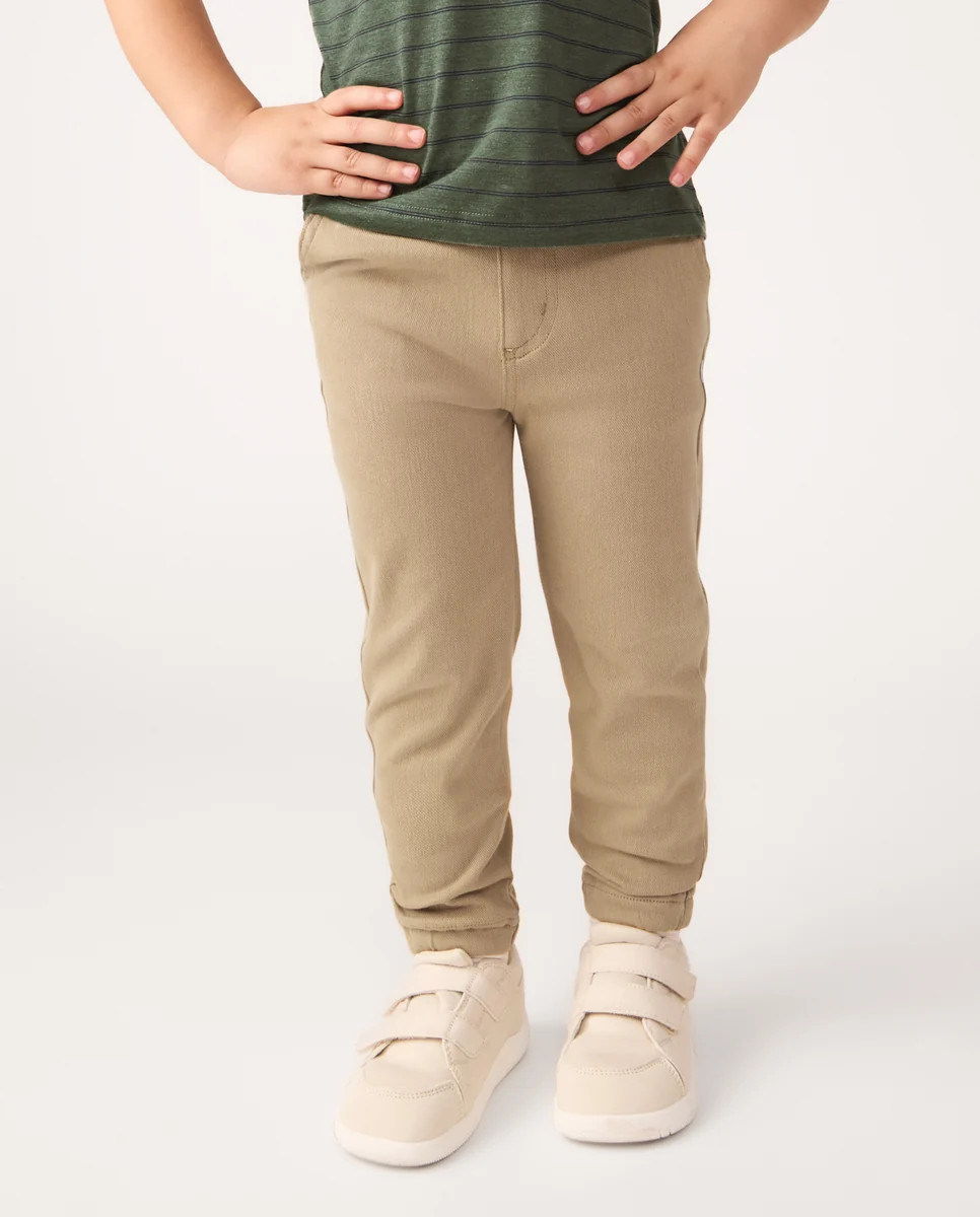 Toasted Hazelnut Denim Jogger | Little Sleepies