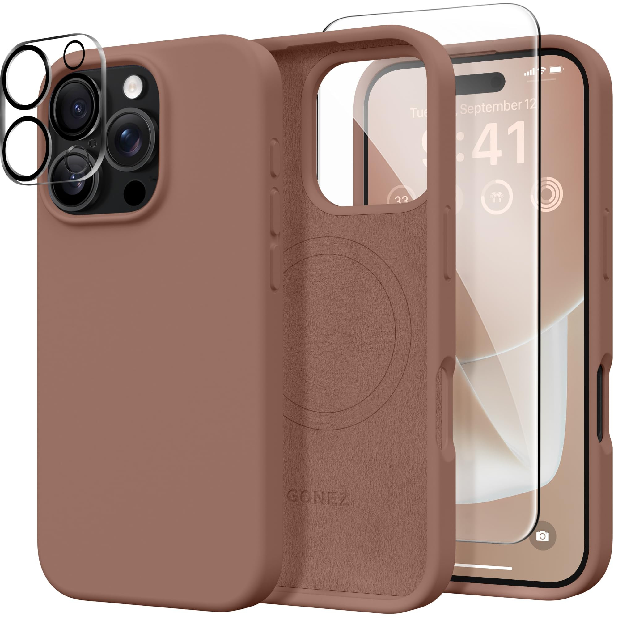 GONEZ Magnetic for iPhone 16 Pro Case, Compatible with MagSafe, [Screen Protector + Camera Lens P... | Amazon (US)