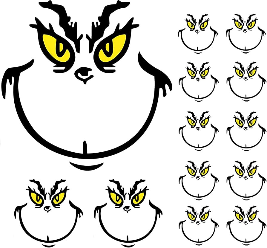 Finduat 10 PCS Christmas Decorations Stickers, DIY Sticker, Decals Vinyl Sticker, Party Supplies ... | Amazon (US)