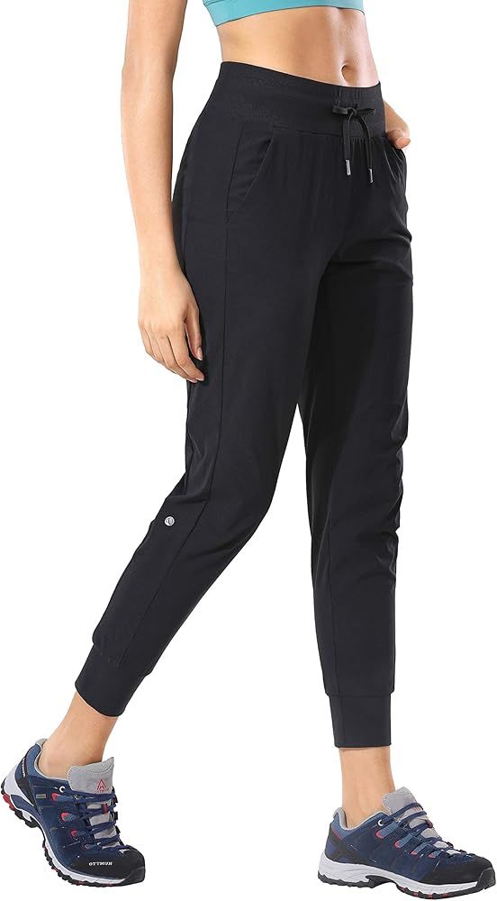 Women's Hiking Pants Lightweight Quick Dry Drawstring Joggers with Pockets Elastic Waist Travel P... | Amazon (US)