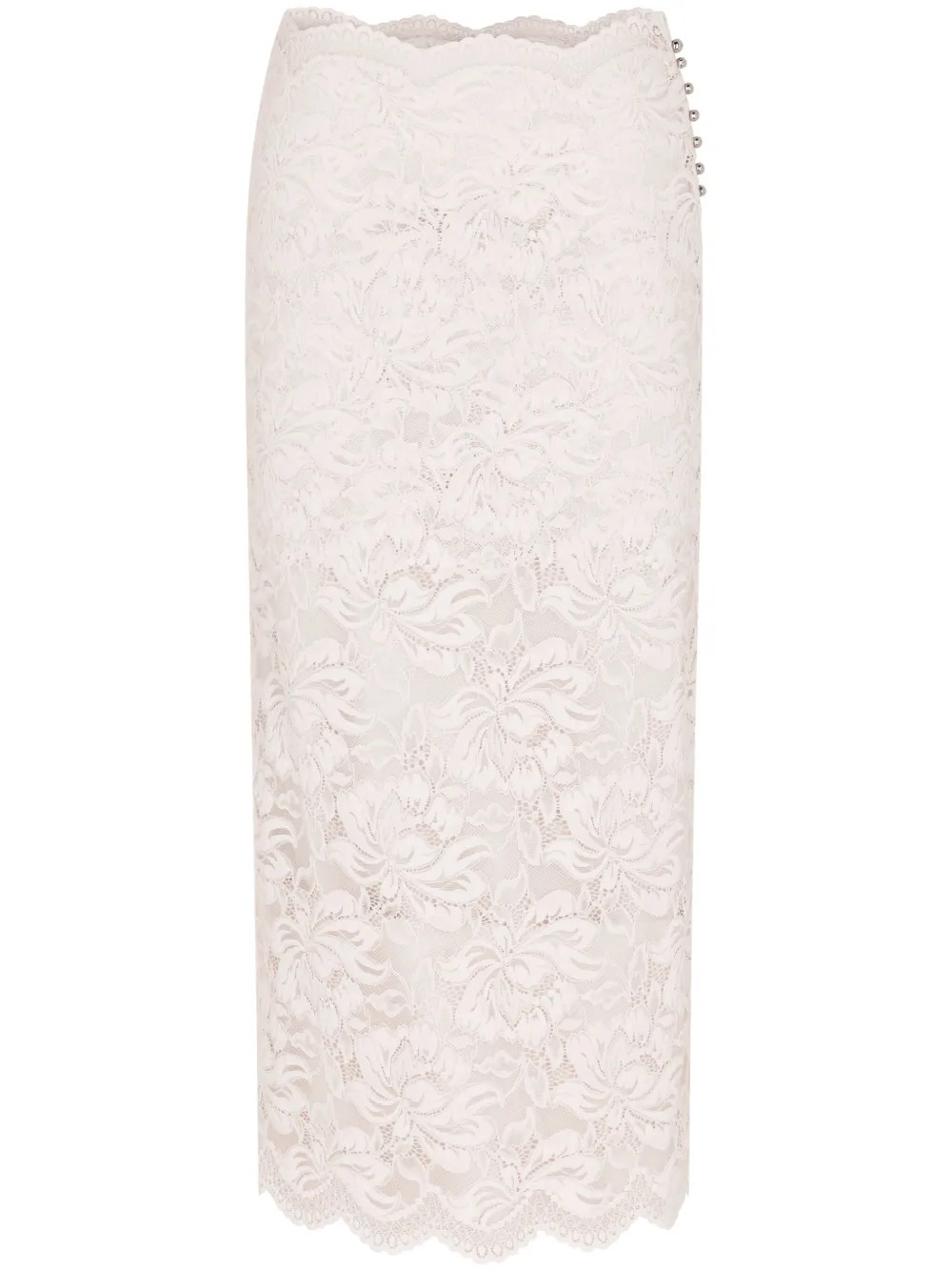 Rabanne floral-lace Sheer Skirt  | White | FARFETCH IE | Farfetch Global