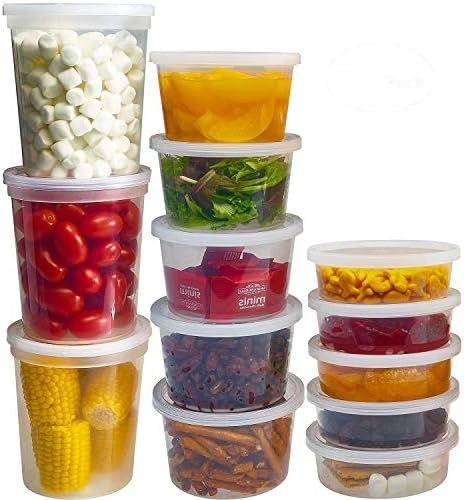 DuraHome Food Storage Containers with Lids 8oz, 16oz, 32oz Freezer Deli Cups Combo Pack, 70 Sets ... | Amazon (US)