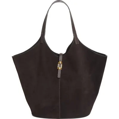 Reiss Lyra Leather & Suede Tote in Chocolate at Nordstrom | Nordstrom