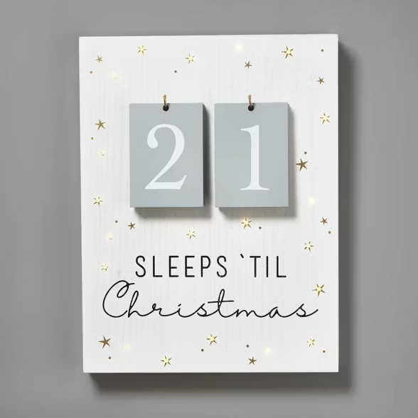 Lit Sleeps 'Til Christmas Tabletop LED Advent Calendar - Wondershop™ | Target