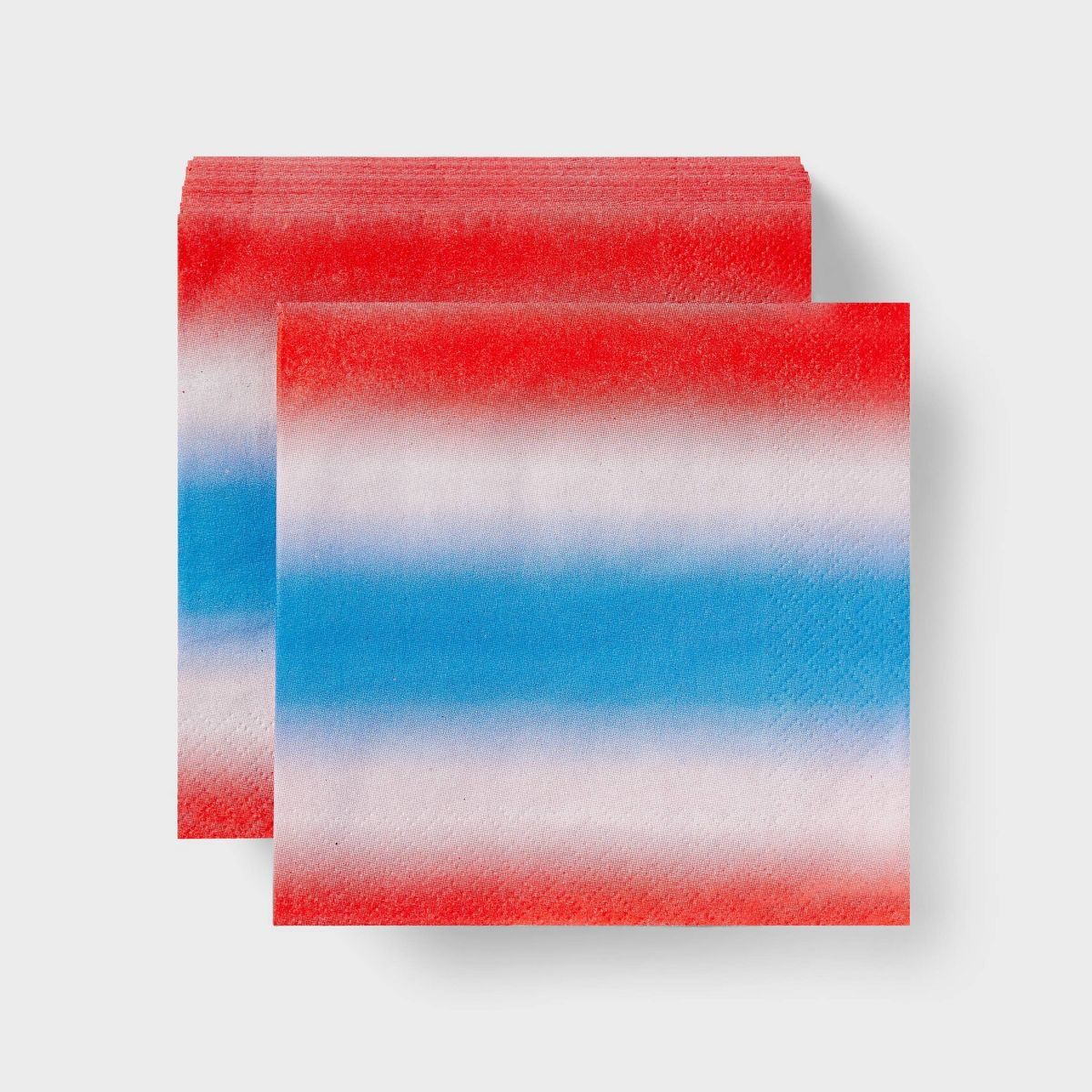 30ct Beverage Napkins Ombre Red White & Blue - Sun Squad™ | Target
