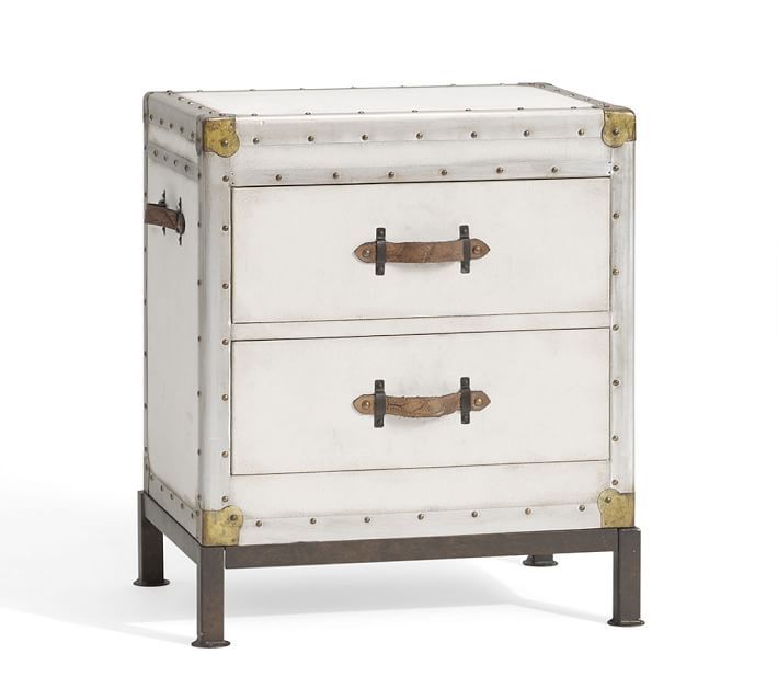 Ludlow Trunk Nightstand, White | Pottery Barn (US)