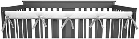 American Baby Company Heavenly Soft Narrow Reversible Crib Cover for Long Rail, Gray/White, for Crib | Amazon (US)