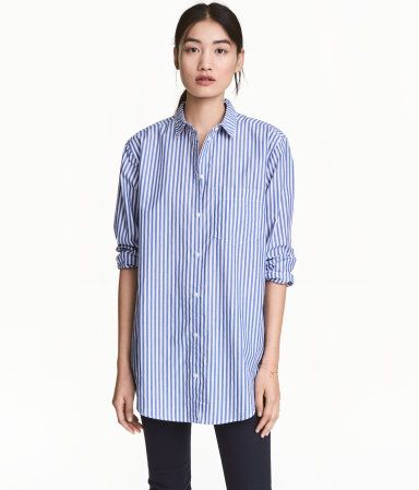H&M Wide-cut Cotton Shirt $19.99 | H&M (US)