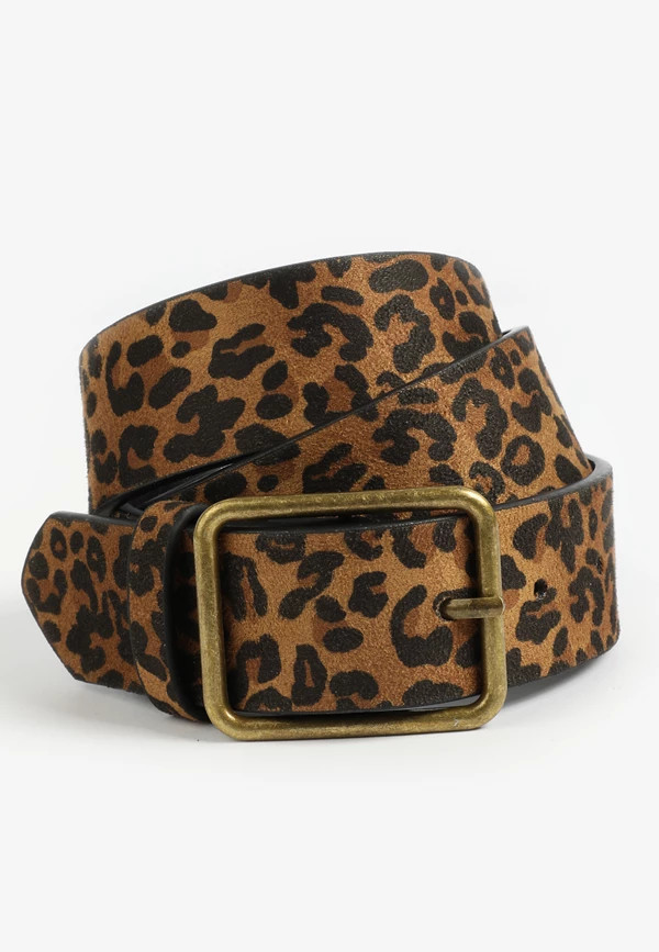 Leopard Square Buckle Belt | Maurices