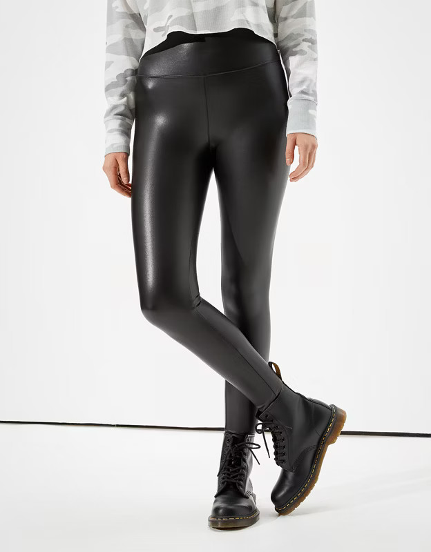 AE Faux Leather Highest-Waisted Legging | American Eagle Outfitters (US & CA)