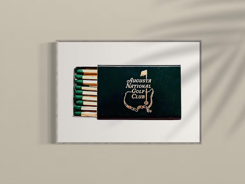 Augusta National Golf Club Matchbox | US Masters Golf Print, PGA Tour, Travel Art, Golf Gift, Ret... | Etsy (US)