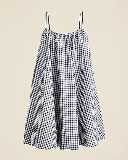 Swingy tie-back beach dress in linen-cotton blend | J. Crew US