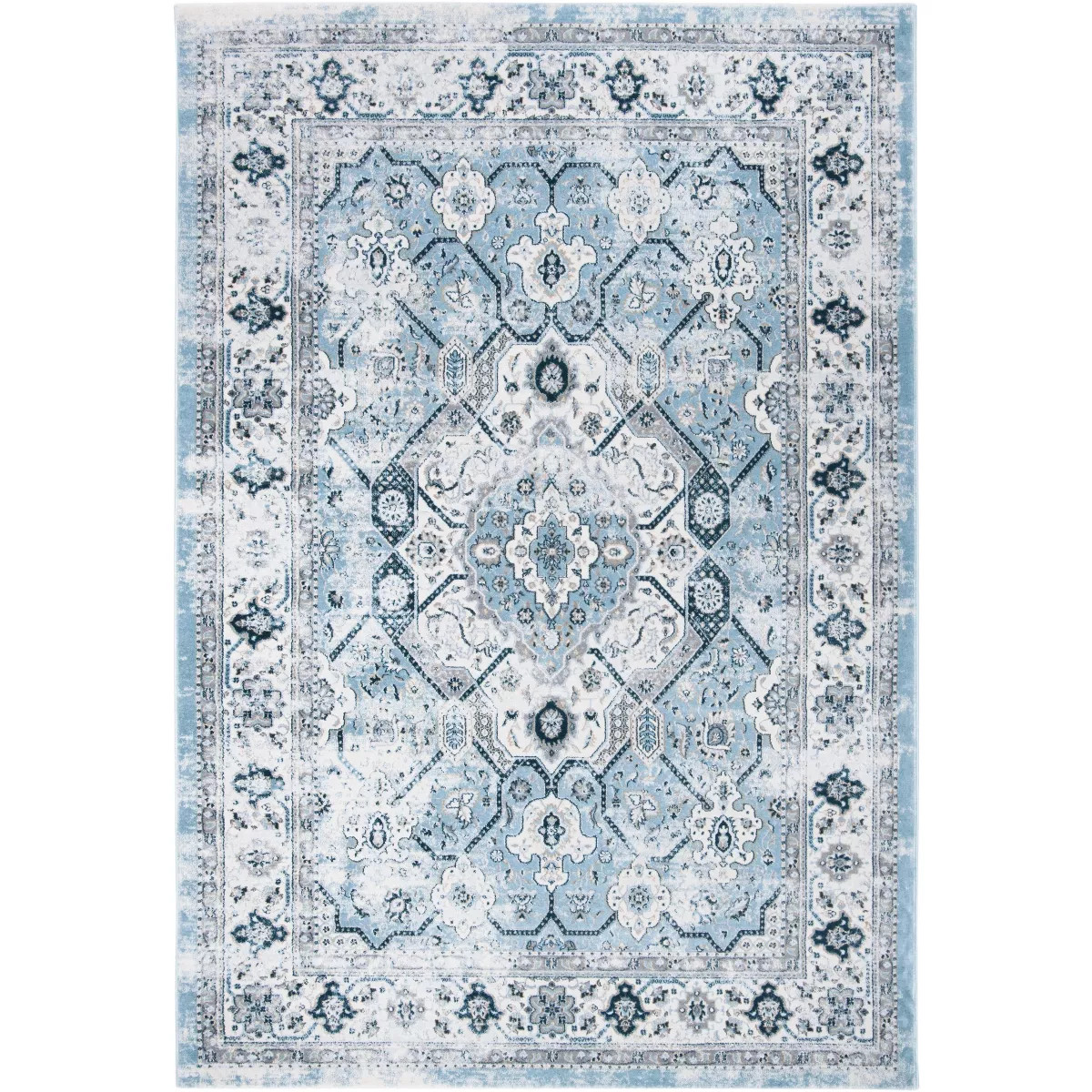 Isabella ISA916 Power Loomed Indoor Area Rug - Blue/Creme - 5'3"x7'6" - Safavieh | Target