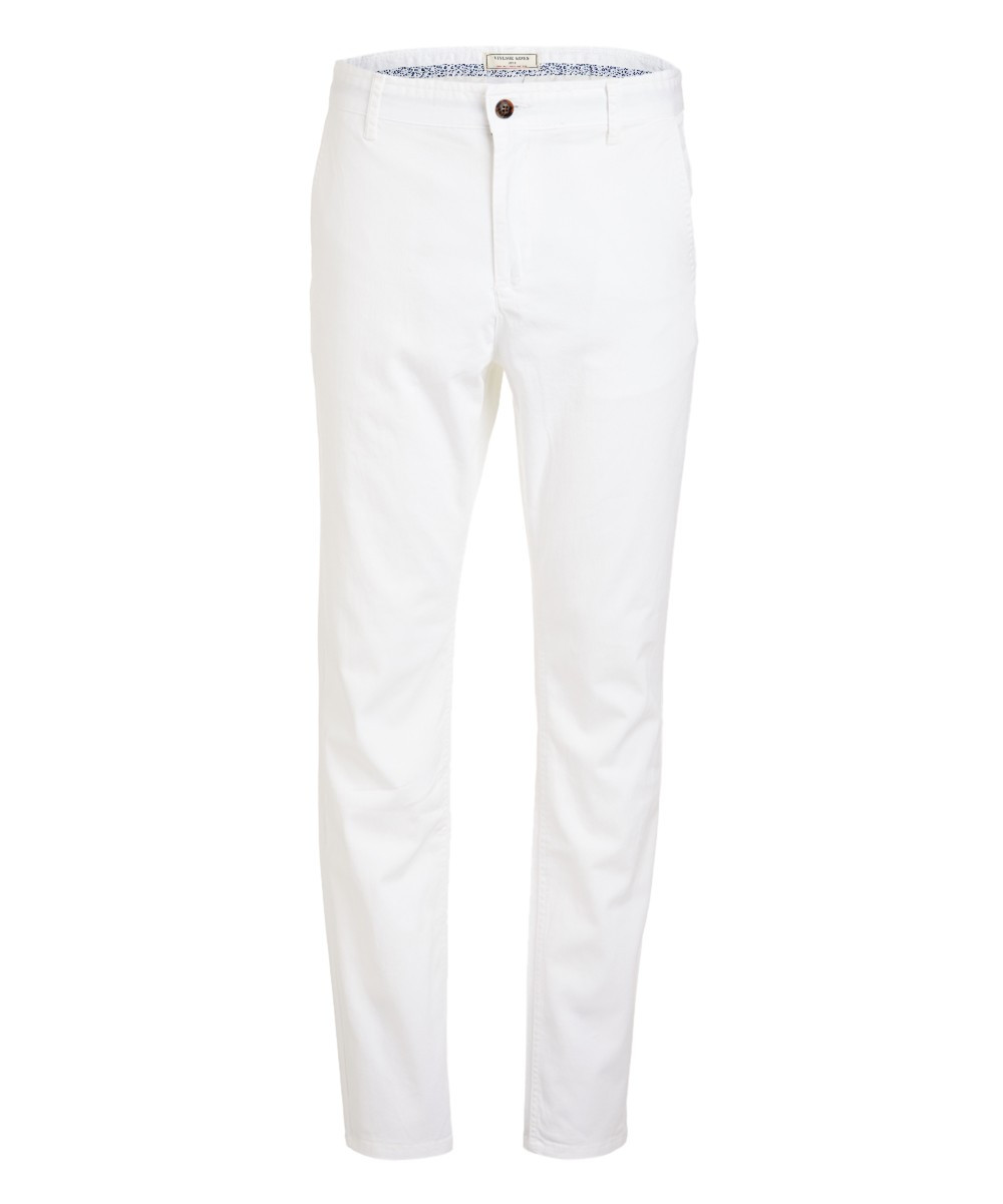 Vintage Genes 1891 Men's Casual Pants White - White Chino Straight-Leg Pants - Men | Zulily
