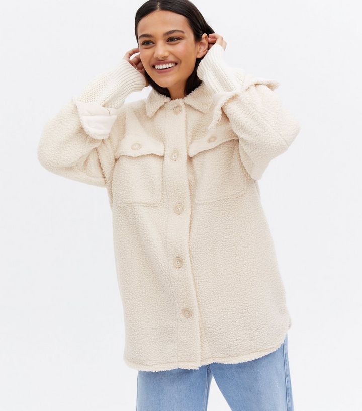 Cream Teddy Pocket Front Shacket
						
						Add to Saved Items
						Remove from Saved Items | New Look (UK)