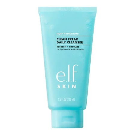 e.l.f. SKIN Holy Hydration! Clean Freak Daily Cleanser Gentle Hydrating Gel Face Cleanser 1% Hyaluronic Acid Complex 5.5 fl oz | Walmart (US)