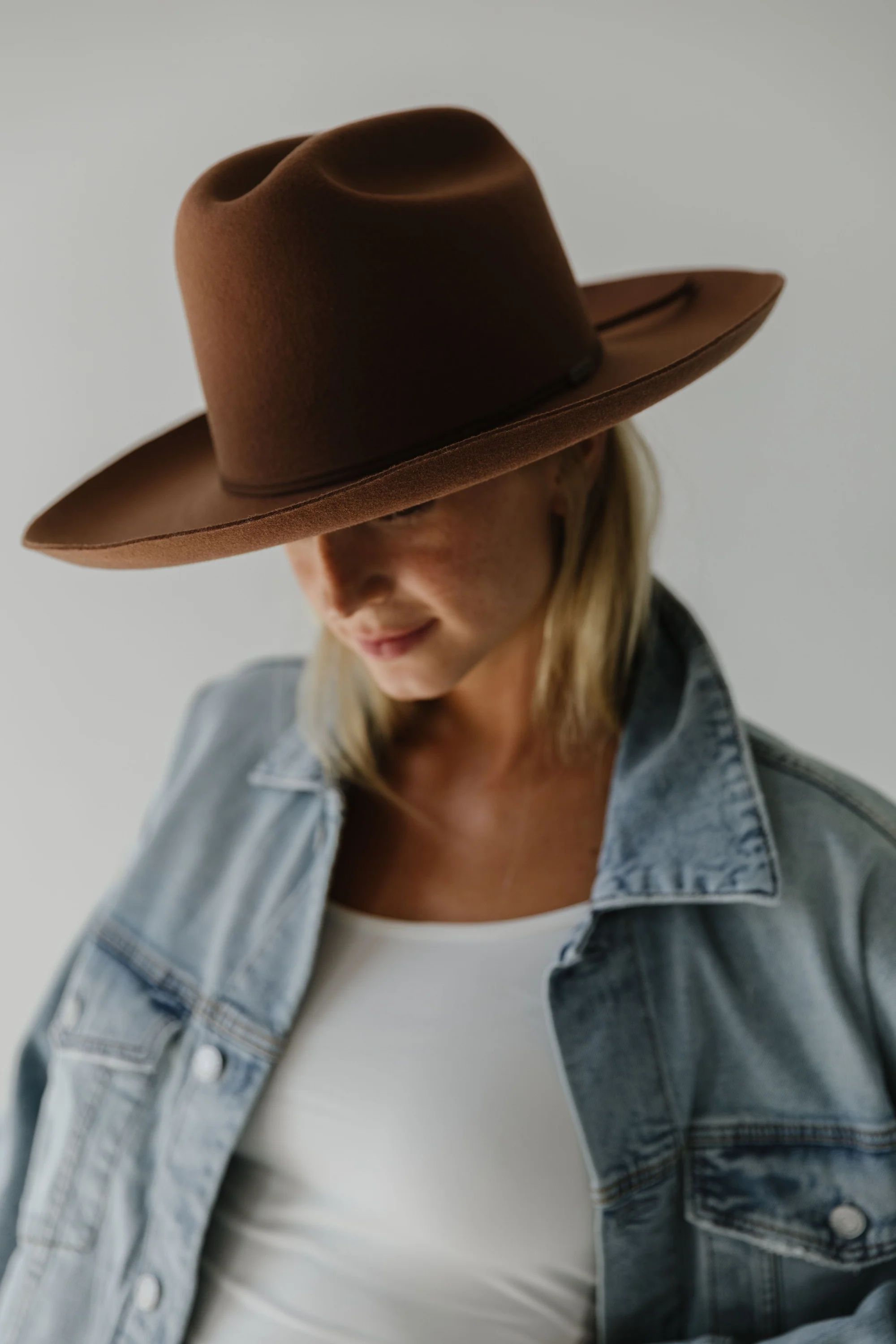 Ezra Western Hat - Dark Oak | Gigi Pip