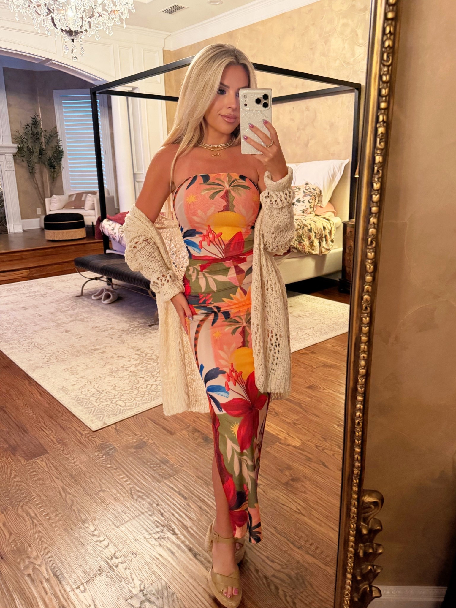 Palm tree dress. Nordstrom. Tropical dress. Vacation style 