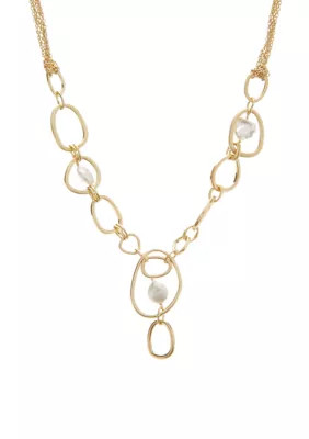 Belk Gold Tone Layered Pearl Necklace | Belk