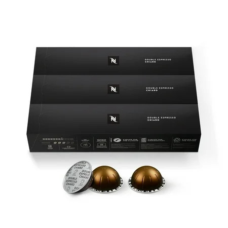 Nespresso Capsules Vertuo, Double Espresso Chiaro, Medium Roast Espresso Coffee, 30 - Count Coffee pods | Walmart (US)