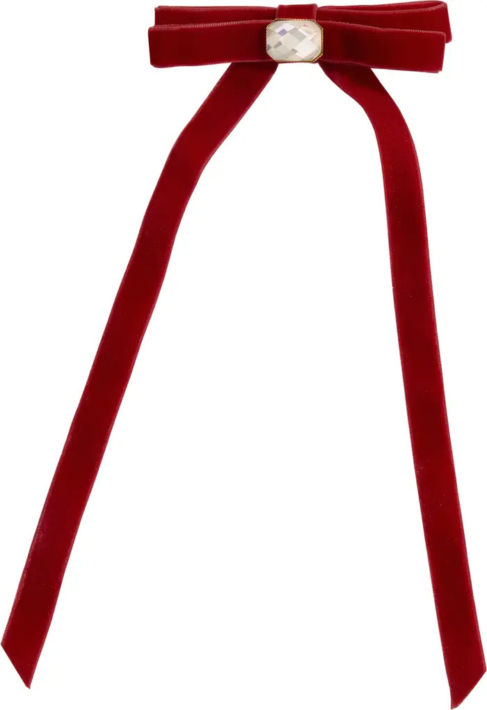 Kitsch Velvet Rhinestone Bow Hair Clip | Nordstrom | Nordstrom