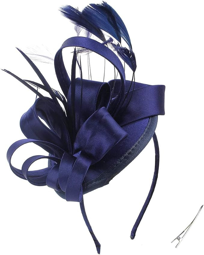 FELIZHOUSE Fascinators for Women Tea Party Hat Headband Derby Wedding Church Bridal Cocktail Feat... | Amazon (US)