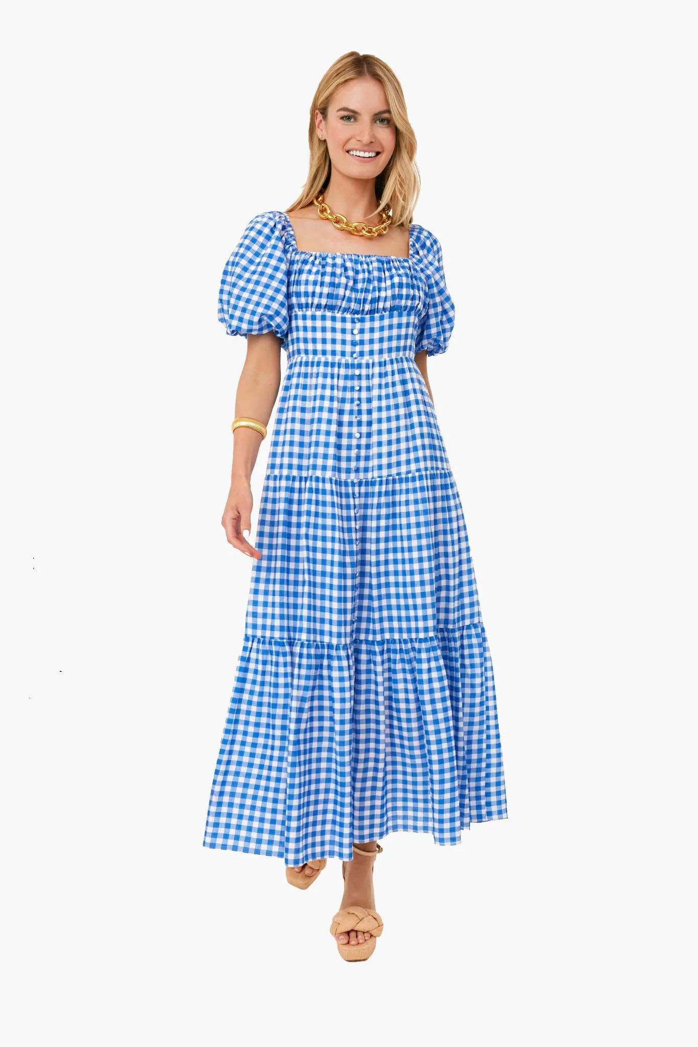 Blue Gingham Harper Maxi Dress | Tuckernuck (US)