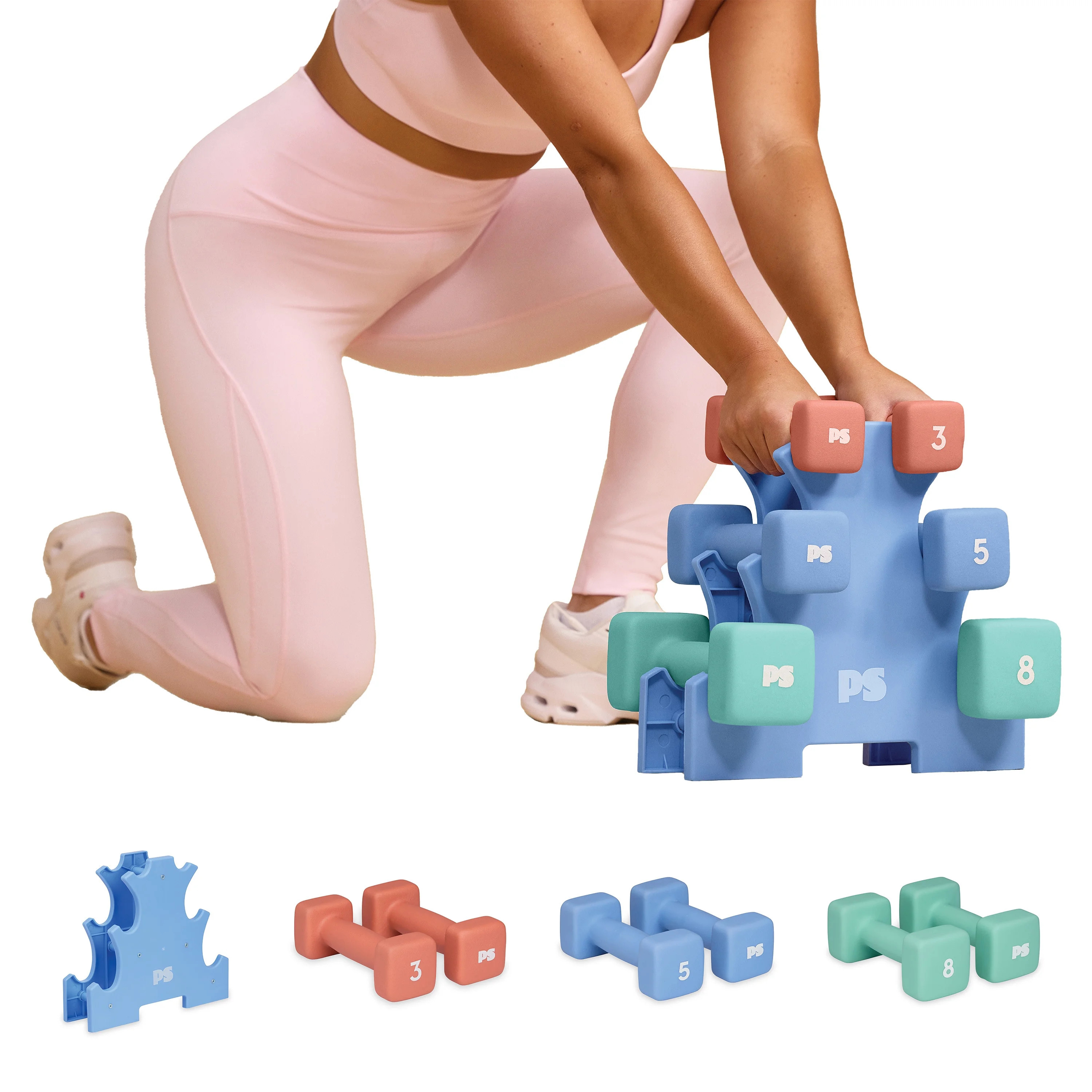 Popsugar 32lb Dumbbell Weight Rack Kit | Walmart (US)