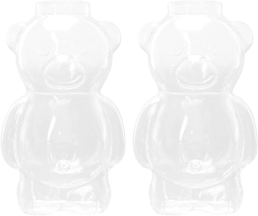 PRETYZOOM Bear Cocktail Glass Creative Bear Shape Glass Water Bottle Transparent Bear Shaped Beer... | Amazon (US)